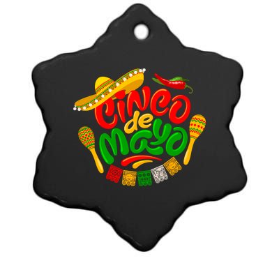 Cinco De Mayo Celebration Fiesta Ceramic Star Ornament