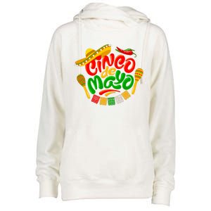 Cinco De Mayo Celebration Fiesta Womens Funnel Neck Pullover Hood