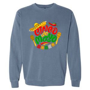 Cinco De Mayo Celebration Fiesta Garment-Dyed Sweatshirt