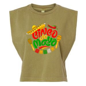 Cinco De Mayo Celebration Fiesta Garment-Dyed Women's Muscle Tee