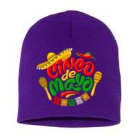 Cinco De Mayo Celebration Fiesta Short Acrylic Beanie