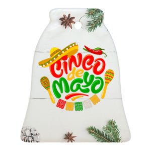 Cinco De Mayo Celebration Fiesta Ceramic Bell Ornament