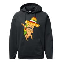 Cinco De Mayo Dabbing Taco Cinco De Mayo Performance Fleece Hoodie