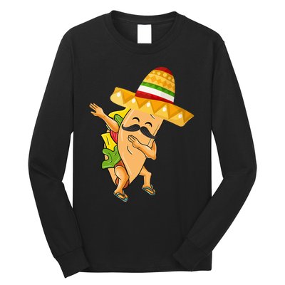 Cinco De Mayo Dabbing Taco Cinco De Mayo Long Sleeve Shirt