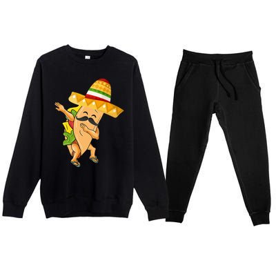 Cinco De Mayo Dabbing Taco Cinco De Mayo Premium Crewneck Sweatsuit Set