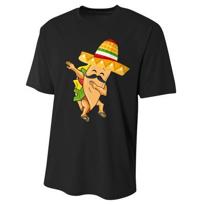 Cinco De Mayo Dabbing Taco Cinco De Mayo Performance Sprint T-Shirt