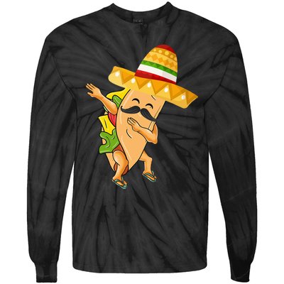 Cinco De Mayo Dabbing Taco Cinco De Mayo Tie-Dye Long Sleeve Shirt