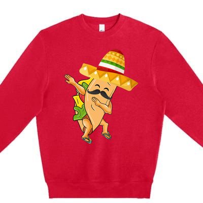 Cinco De Mayo Dabbing Taco Cinco De Mayo Premium Crewneck Sweatshirt