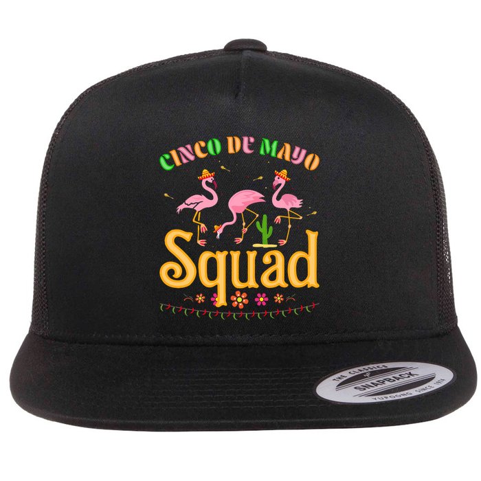 Cinco De Mayo Squad Flamingo Flatbill Hat