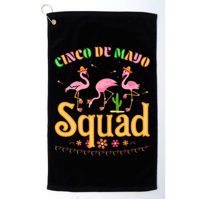 Cinco De Mayo Squad Flamingo Golf Towel