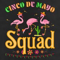 Cinco De Mayo Squad Flamingo Golf Towel