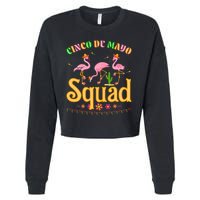 Cinco De Mayo Squad Flamingo Cropped Pullover Crew