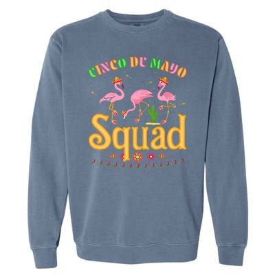 Cinco De Mayo Squad Flamingo Garment-Dyed Sweatshirt