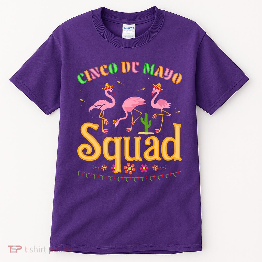 Cinco De Mayo Squad Flamingo Tall T-Shirt