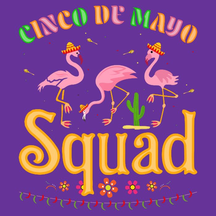 Cinco De Mayo Squad Flamingo Youth Performance Sprint T-Shirt