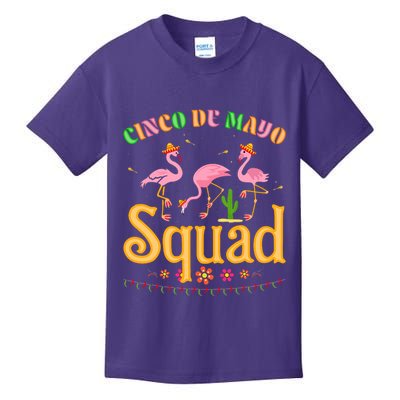 Cinco De Mayo Squad Flamingo Kids T-Shirt
