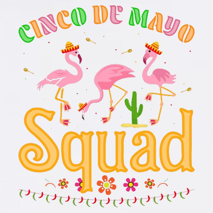 Cinco De Mayo Squad Flamingo Garment-Dyed Sweatshirt