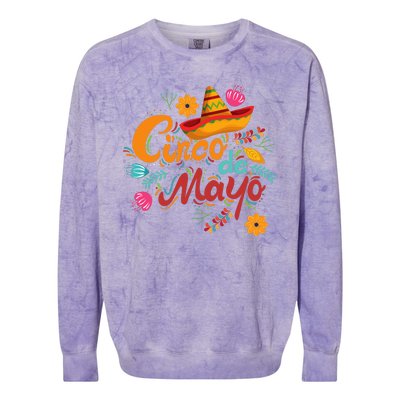 Cinco De Mayo Fiesta Celebration Colorblast Crewneck Sweatshirt