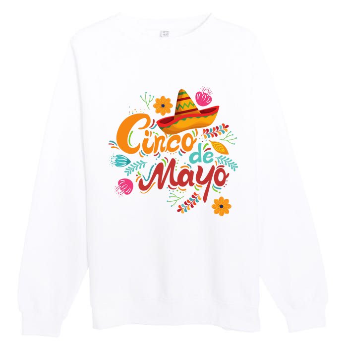 Cinco De Mayo Fiesta Celebration Premium Crewneck Sweatshirt