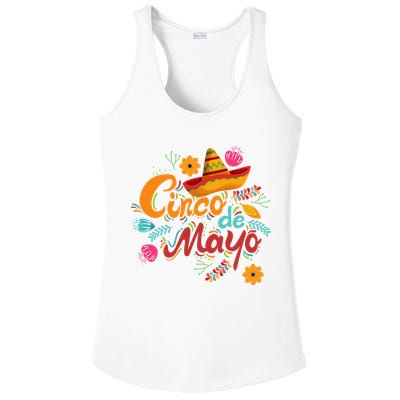Cinco De Mayo Fiesta Celebration Ladies PosiCharge Competitor Racerback Tank