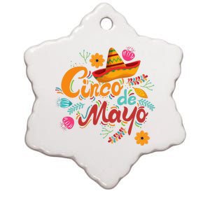 Cinco De Mayo Fiesta Celebration Ceramic Star Ornament