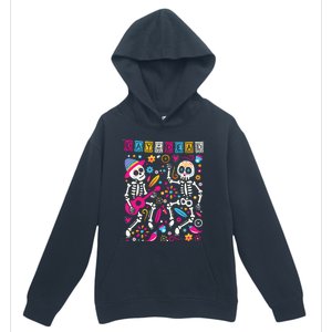 Colorful Dancing Mexican Skeletons Cute Day Of The Dead Urban Pullover Hoodie