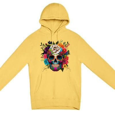 Cinco De Mayo Sugar Skull Day Of The Dead Mexican Fiesta Premium Pullover Hoodie