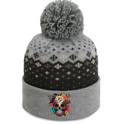 Cinco De Mayo Sugar Skull Day Of The Dead Mexican Fiesta The Baniff Cuffed Pom Beanie