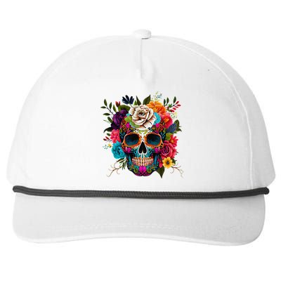 Cinco De Mayo Sugar Skull Day Of The Dead Mexican Fiesta Snapback Five-Panel Rope Hat