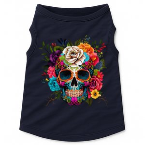 Cinco De Mayo Sugar Skull Day Of The Dead Mexican Fiesta Doggie Tank