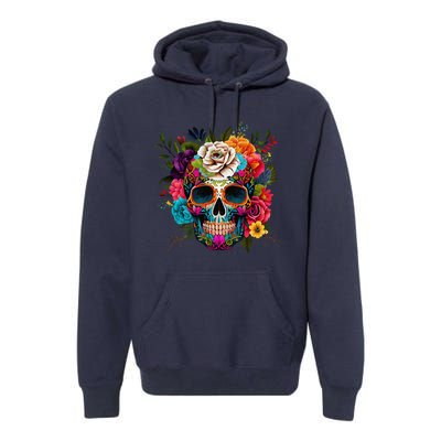 Cinco De Mayo Sugar Skull Day Of The Dead Mexican Fiesta Premium Hoodie