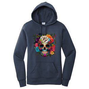 Cinco De Mayo Sugar Skull Day Of The Dead Mexican Fiesta Women's Pullover Hoodie