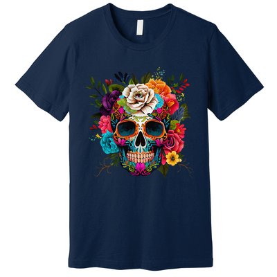 Cinco De Mayo Sugar Skull Day Of The Dead Mexican Fiesta Premium T-Shirt