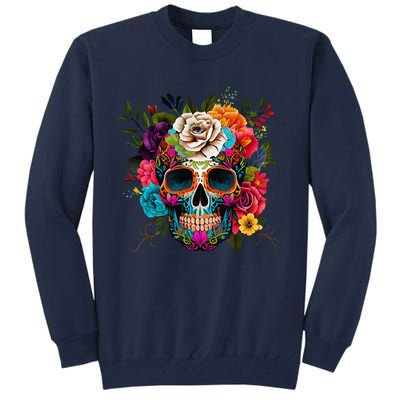 Cinco De Mayo Sugar Skull Day Of The Dead Mexican Fiesta Tall Sweatshirt