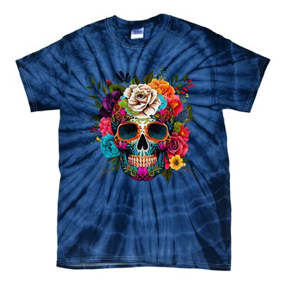 Cinco De Mayo Sugar Skull Day Of The Dead Mexican Fiesta Tie-Dye T-Shirt