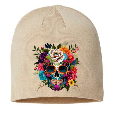 Cinco De Mayo Sugar Skull Day Of The Dead Mexican Fiesta Sustainable Beanie