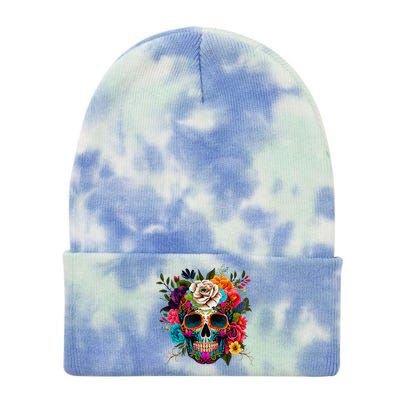 Cinco De Mayo Sugar Skull Day Of The Dead Mexican Fiesta Tie Dye 12in Knit Beanie