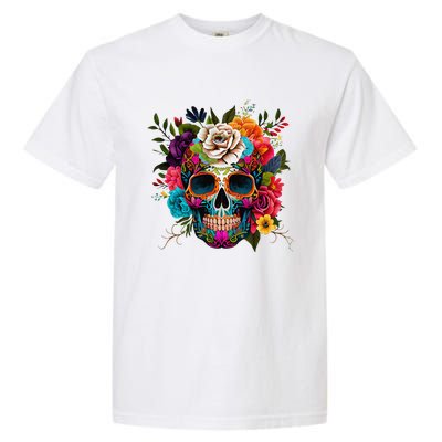 Cinco De Mayo Sugar Skull Day Of The Dead Mexican Fiesta Garment-Dyed Heavyweight T-Shirt