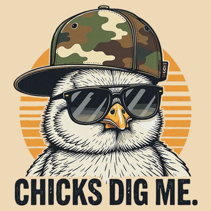 Chicks Dig Me Easter Camo Hat Happy Easter Funny Drawstring Bag