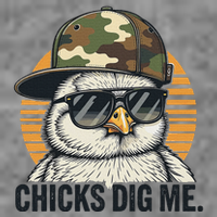 Chicks Dig Me Easter Camo Hat Happy Easter Funny 7-Panel Snapback Hat