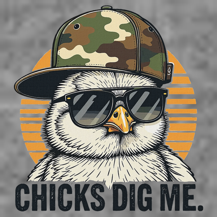 Chicks Dig Me Easter Camo Hat Happy Easter Funny 7-Panel Snapback Hat