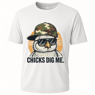 Chicks Dig Me Easter Camo Hat Happy Easter Funny Performance Shirt