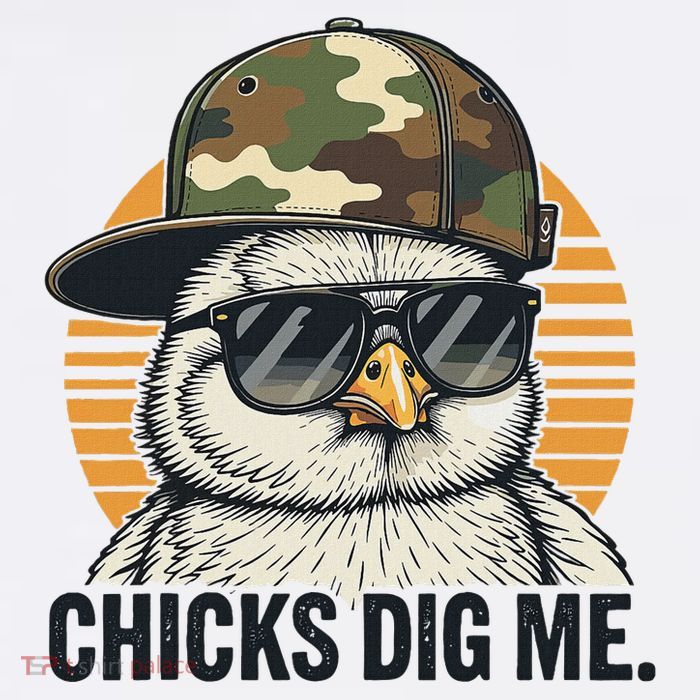 Chicks Dig Me Easter Camo Hat Happy Easter Funny Cooling Performance Long Sleeve Crew