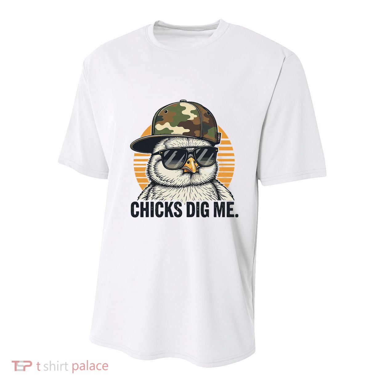 Chicks Dig Me Easter Camo Hat Happy Easter Funny Youth Performance Sprint T-Shirt