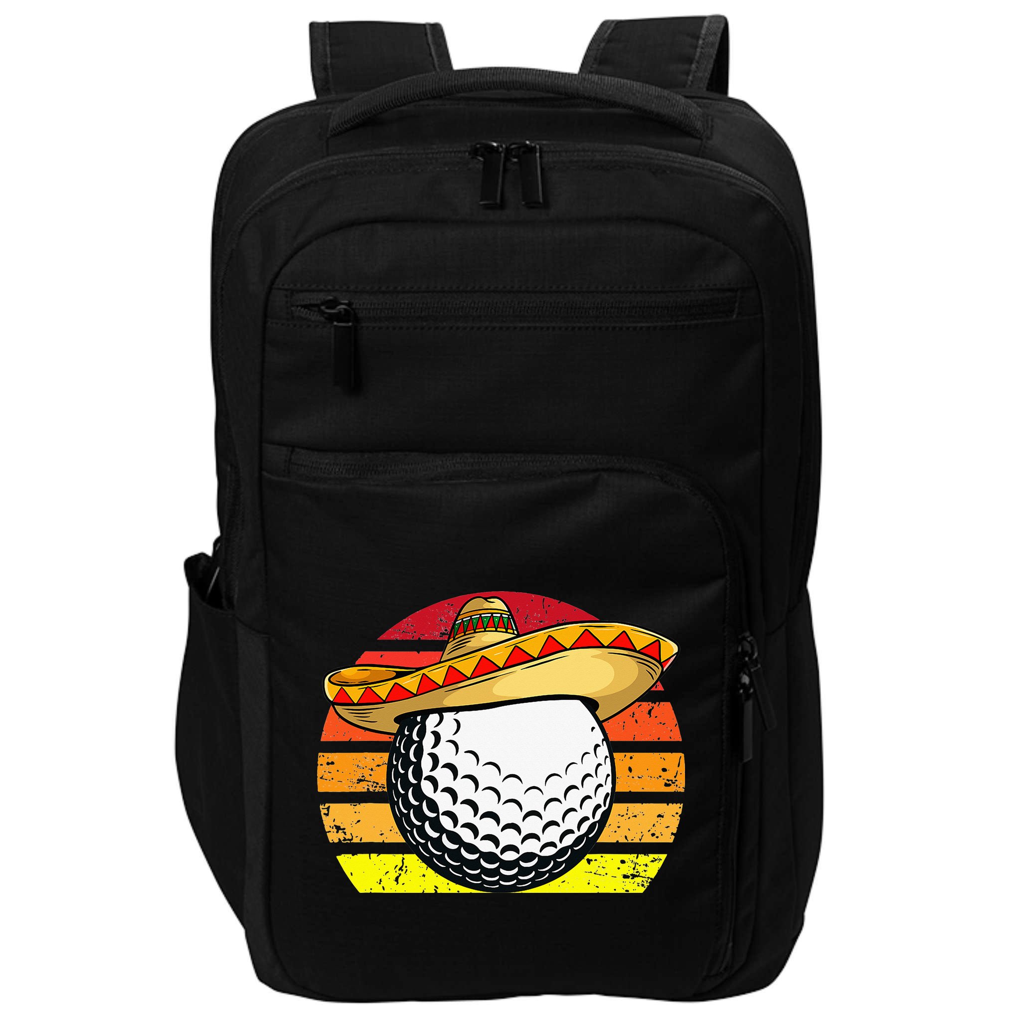 Cinco de Mayo Golf Ball With Sombrero Golfer Mexican Fiesta Impact Tech Backpack