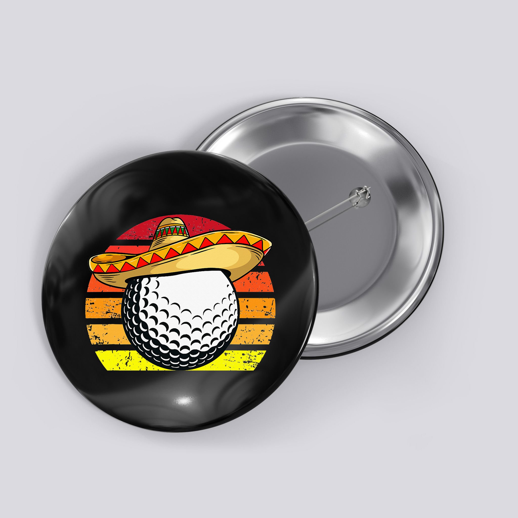 Cinco de Mayo Golf Ball With Sombrero Golfer Mexican Fiesta Button