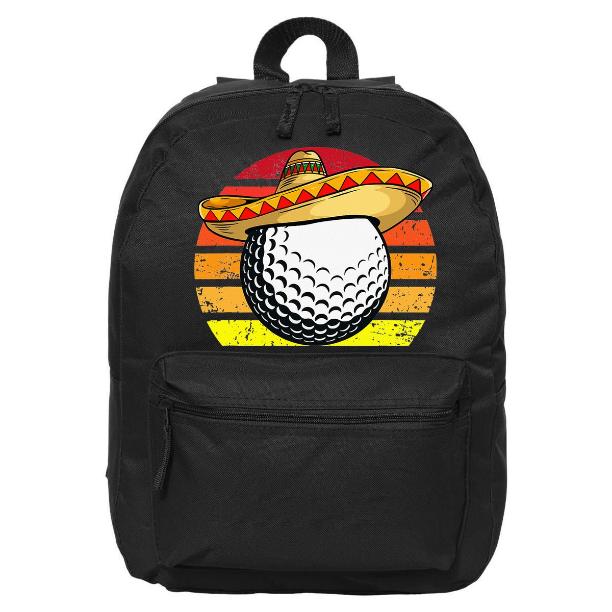 Cinco de Mayo Golf Ball With Sombrero Golfer Mexican Fiesta 16 in Basic Backpack