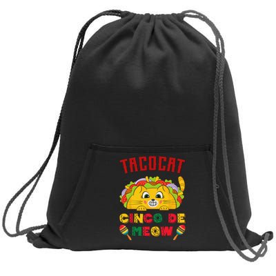 Cinco de Meow taco cat, Mexican Cinco De Mayo Cat Lovers Sweatshirt Cinch Pack Bag