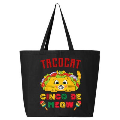 Cinco de Meow taco cat, Mexican Cinco De Mayo Cat Lovers 25L Jumbo Tote