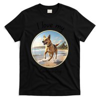 Carolina Dog Matter Dog Running On Beach T-Shirt